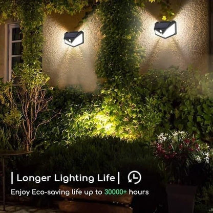 Solar Light Wireless Security Motion Sensor 100 Led Night Light for Home and Garden ,Outdoors