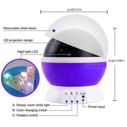 A Star Master Dream Color Changing Rotating Projection Lamp