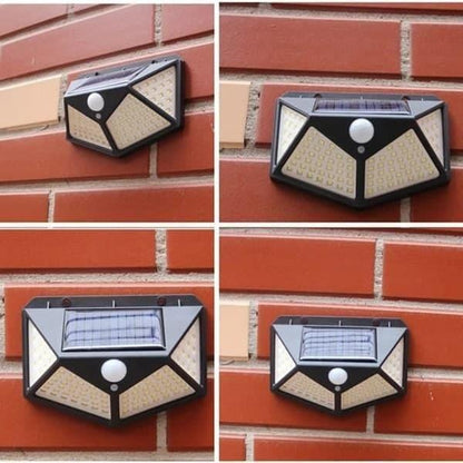 Solar Light Wireless Security Motion Sensor 100 Led Night Light for Home and Garden ,Outdoors