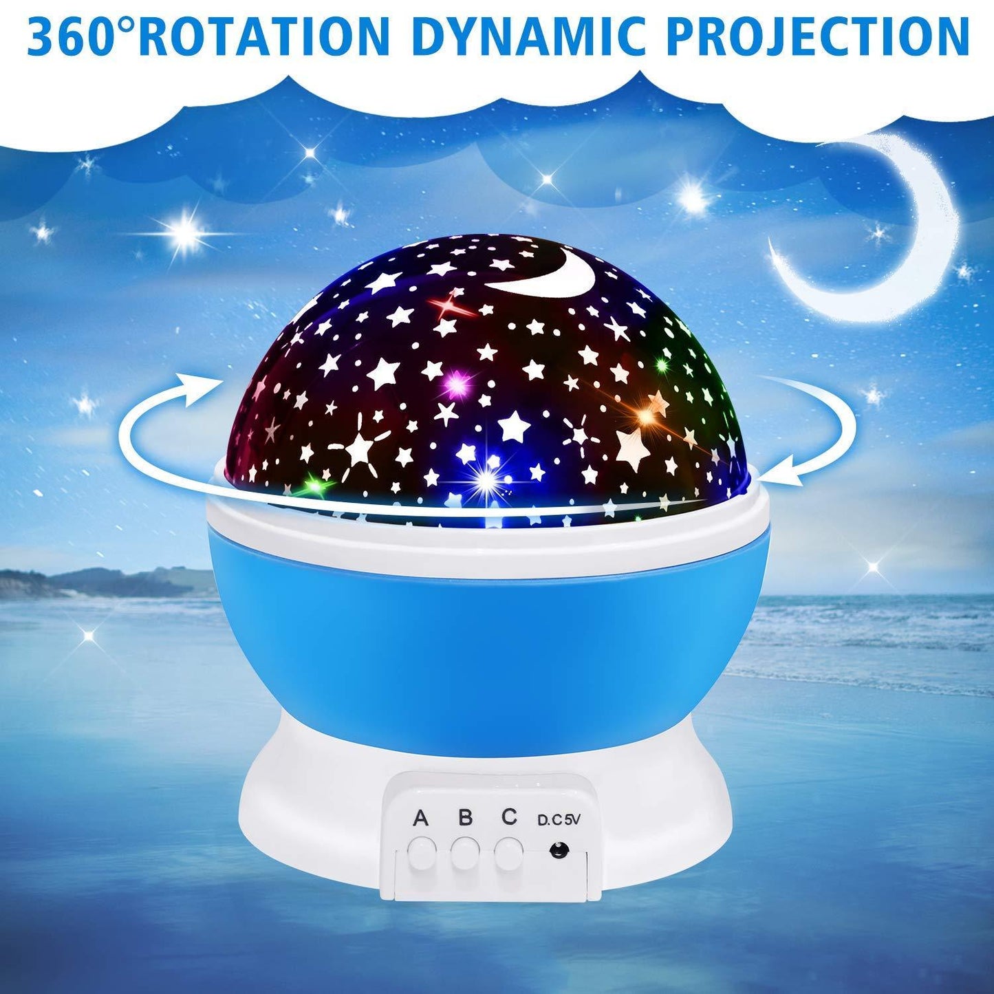 A Star Master Dream Color Changing Rotating Projection Lamp