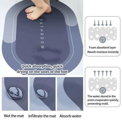 Quick Drying Water Absorbent Bathroom Mat Door Mat