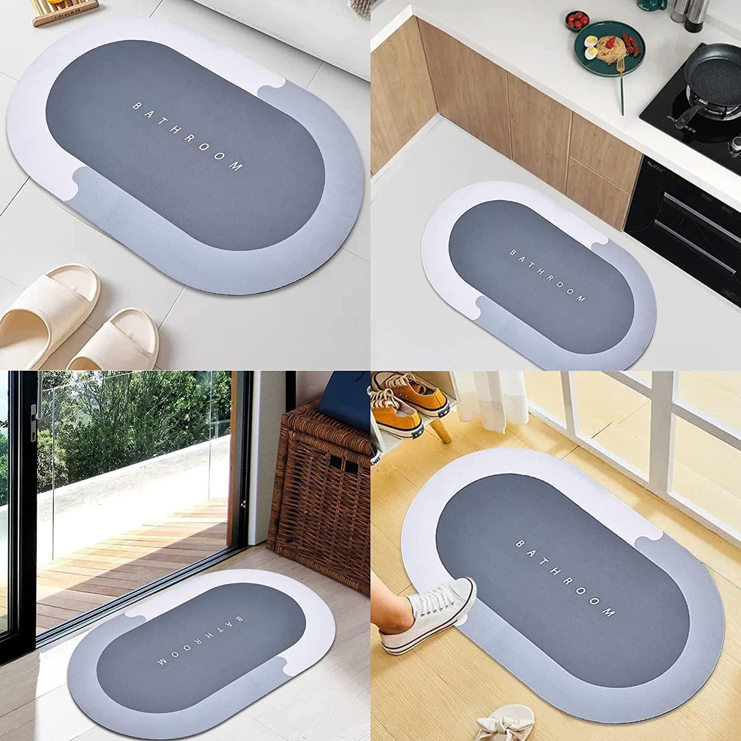 Quick Drying Water Absorbent Bathroom Mat Door Mat