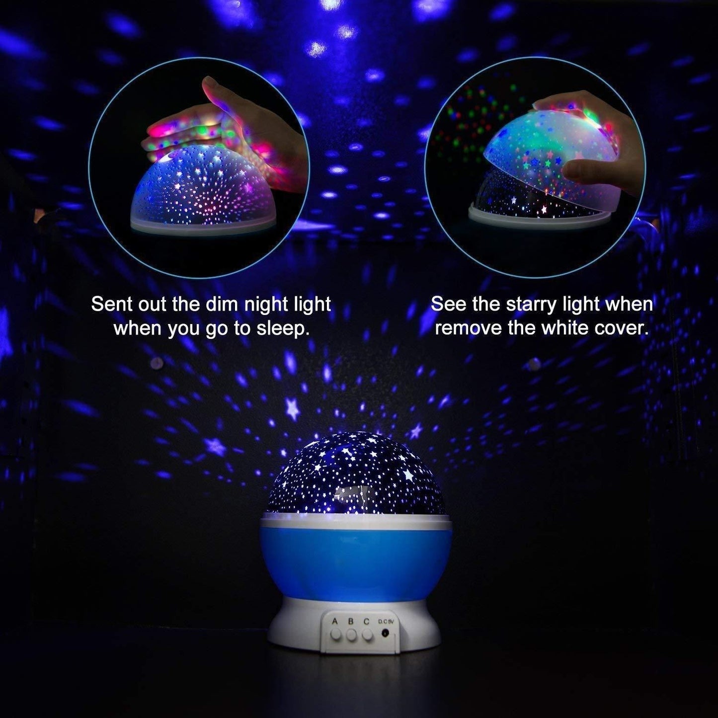 A Star Master Dream Color Changing Rotating Projection Lamp